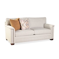 Transitional Two Cushion Sofa with Nailheads
