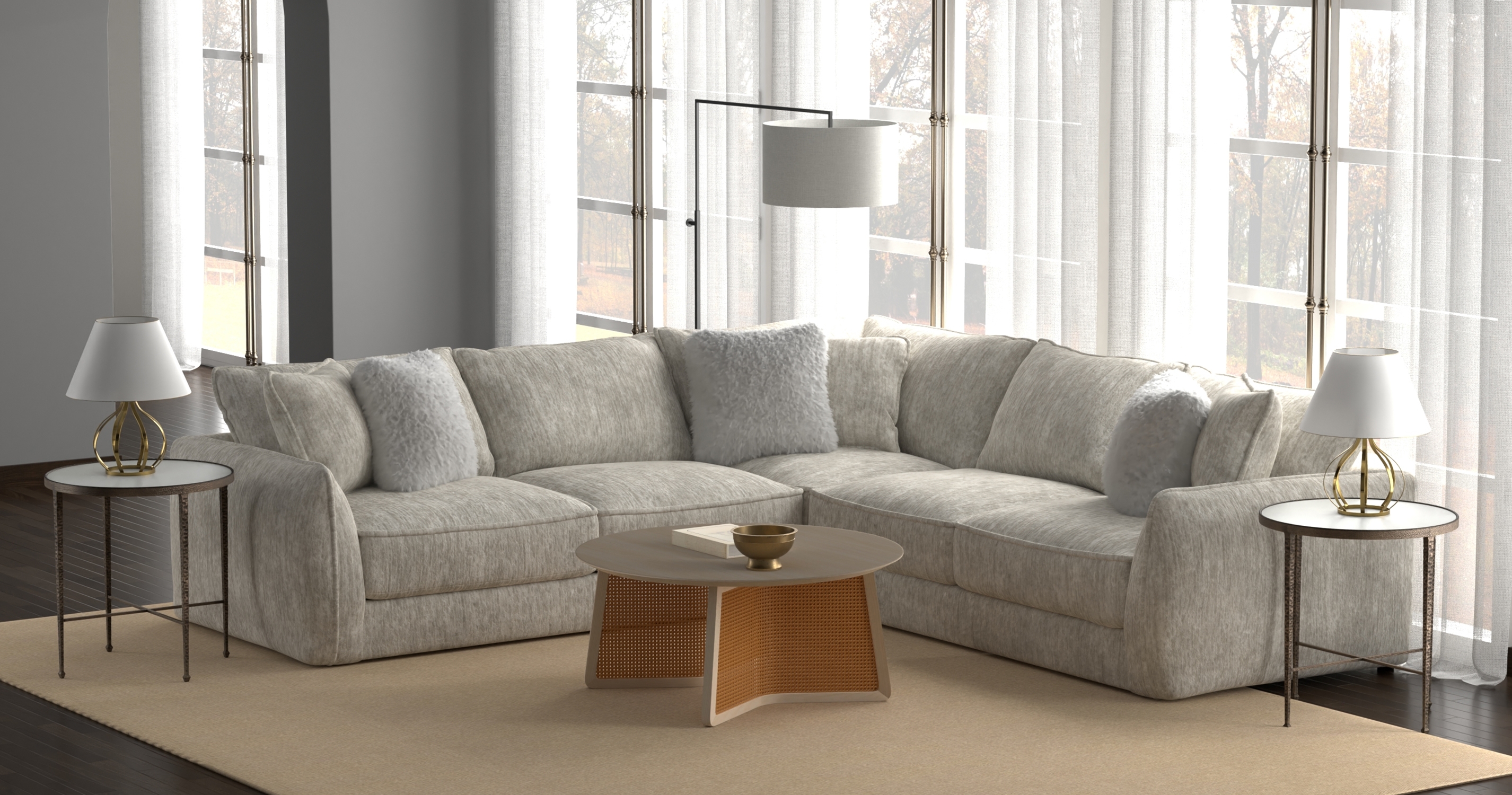 Jackson Furniture Bucktown 3-Piece Sectional Sofa