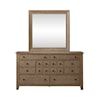 Liberty Furniture Grandpa's Cabin Dresser and Mirror Set