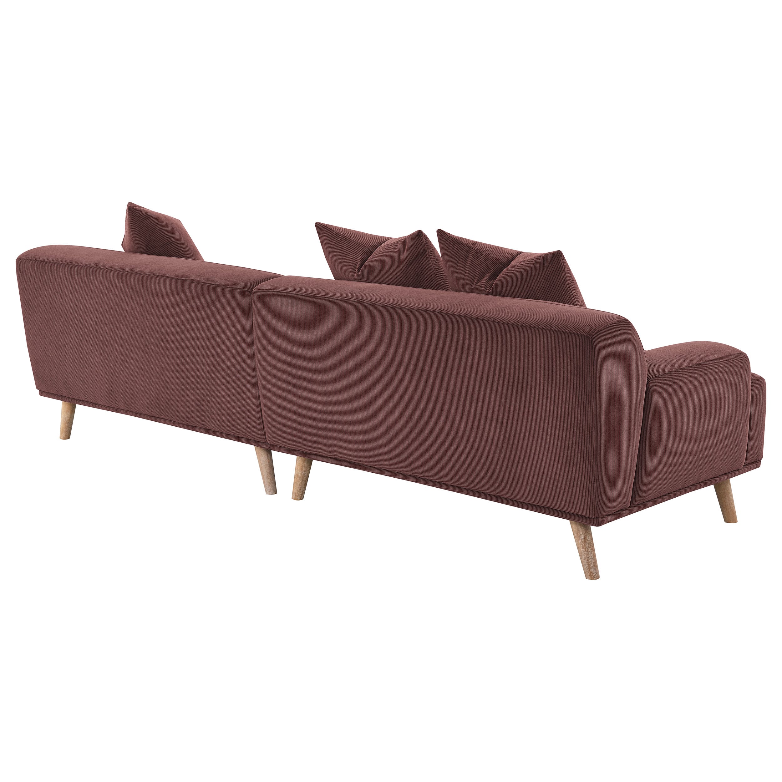 Coaster Elizabeth Elizabeth Corduroy XL Sofa Wine Red