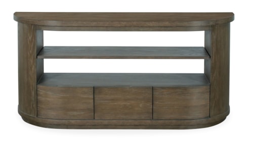 Elizabeth Mid-Century Modern Console Table with Open Display Shelves