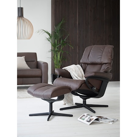 Small Reclining Chair with Cross Base