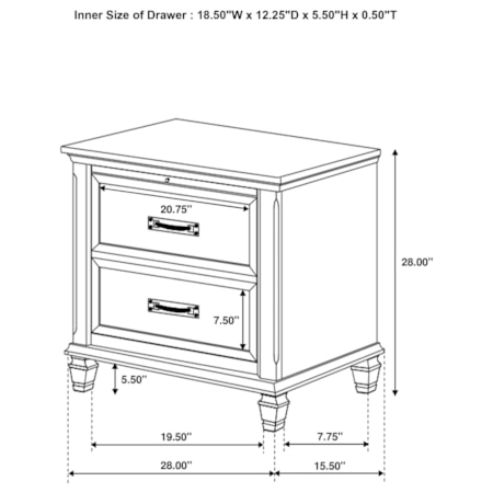 2-Drawer Nightstand