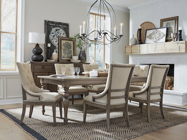 Seven-Piece Rectangular Dining Set