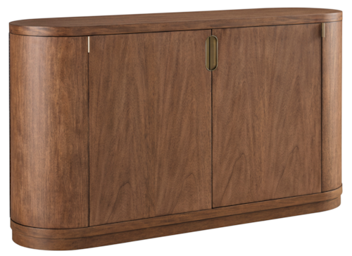 Contemporary 2-Door Sideboard with Bottle & Stemware Storage