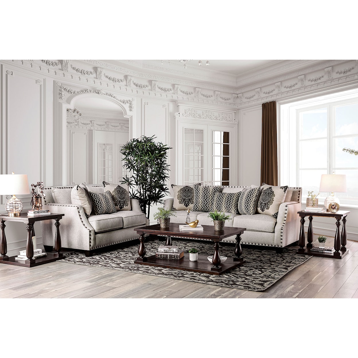 FUSA Cornelia Sofa and Loveseat Set