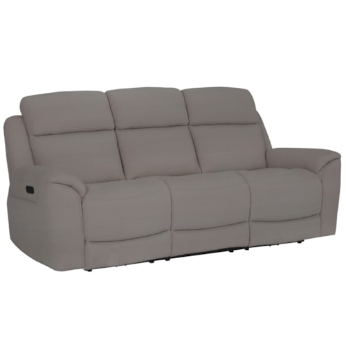 Casual Power Reclining Sofa with Power Headrests and Lumbar Support