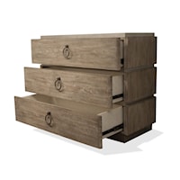 3 Drawer Bachelor's Chest with Ring Pull Hardware
