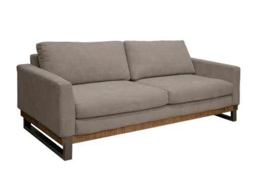 Modern Upholstered Sofa with 2-Pillows