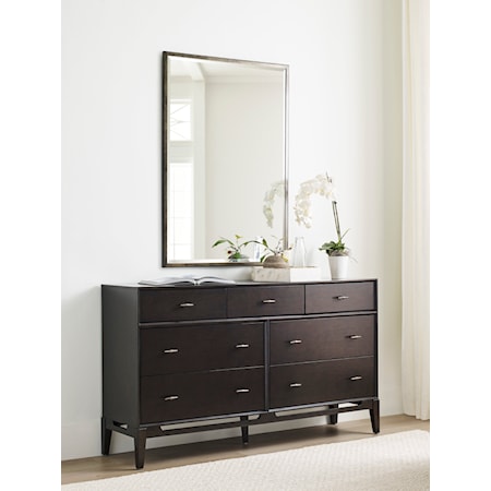 7-Drawer Dresser and Mirror Set