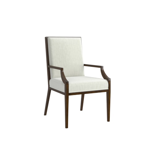 Traditional Upholstered Dining Arm Chair