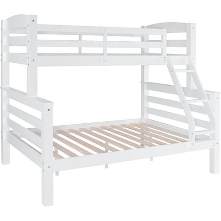 Rustic Twin Full Bunk White