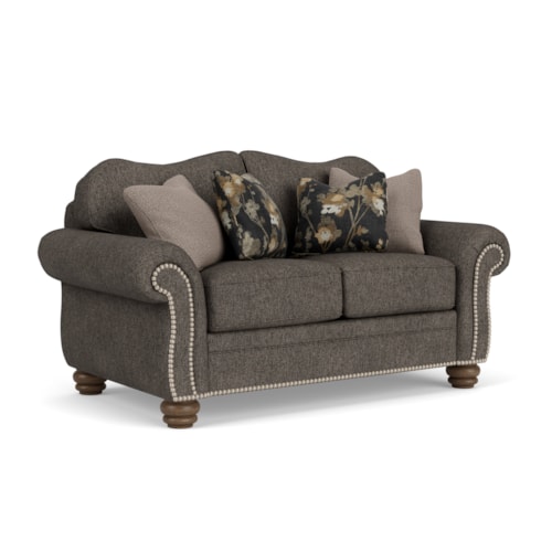 Traditional Love Seat with Nailhead Trim