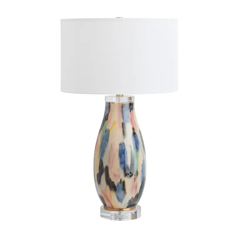 Vibrant Multi-Color 29"H Ceramic Table Lamp