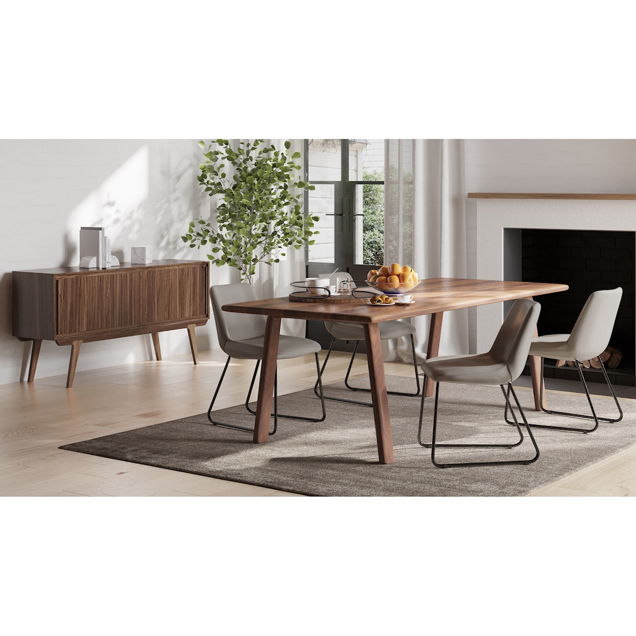 Moe's Home Collection Villa Villa Dining Chair Grey-M2