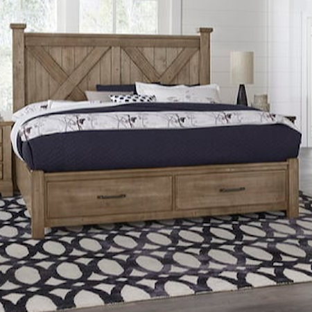 Queen &quot;X&quot; Panel Bed