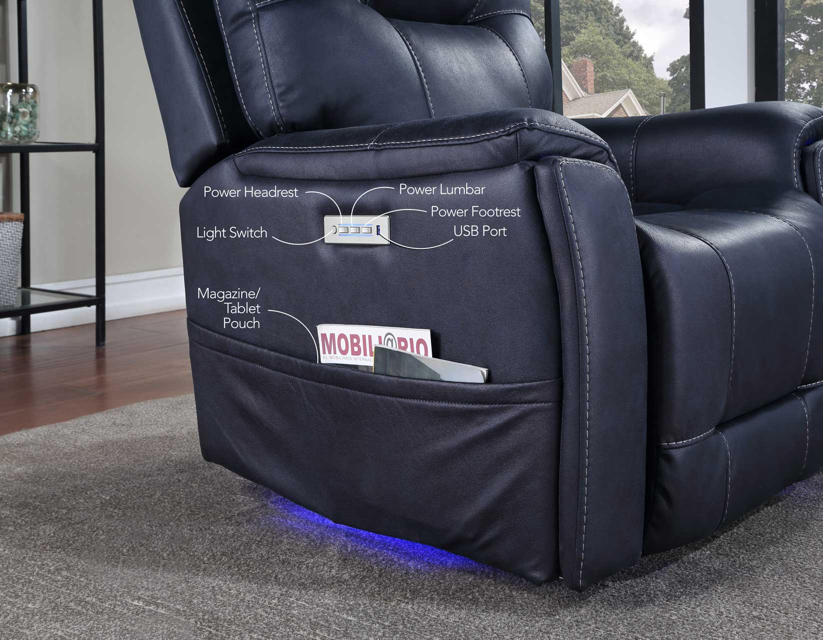 Steve Silver Lexington Triple-Power Media Recliner