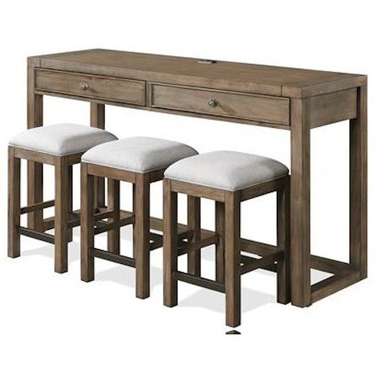 Riverside Furniture Denali Console Table with Stools