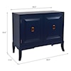 Accentrics Home Accents Two Door Accent Chest in Navy Blue