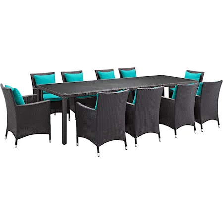 Outdoor 11 Piece Dining Set