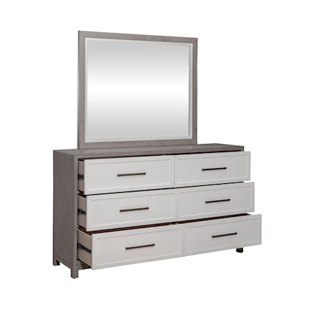 6-Drawer Dresser and Mirror Set