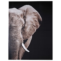 Jendayi Elephant Black/White/Gray Wall Art