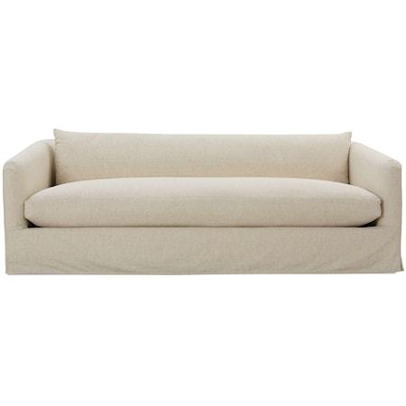 Contemporary 96" Sofa with Slipcover and Bench Cushion