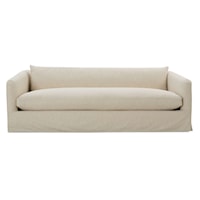 Contemporary 96" Sofa with Slipcover and Bench Cushion