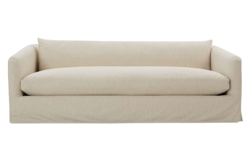 Contemporary 86" Sofa with Slipcover and Bench Cushion