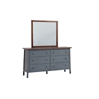 Farmhouse Dresser and Mirror Set