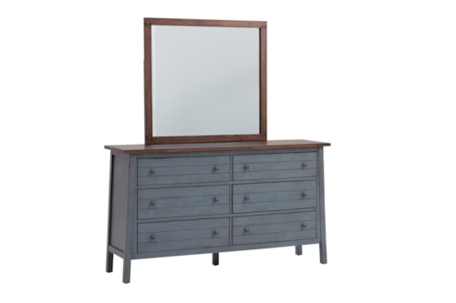 Farmhouse Dresser and Mirror Set