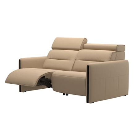 Power Recline Loveseat with Wood Arms