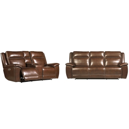 Power Reclining Sofa and Loveseat Set