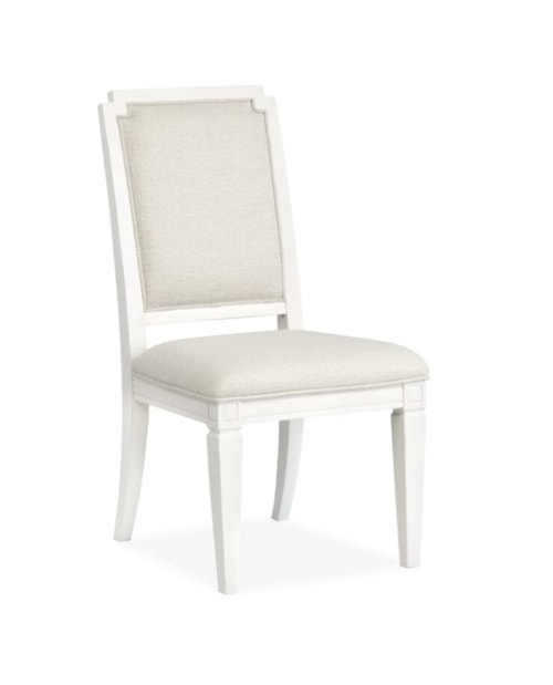 Farmhouse Side Dining Chair with Upholstered Seat & Back