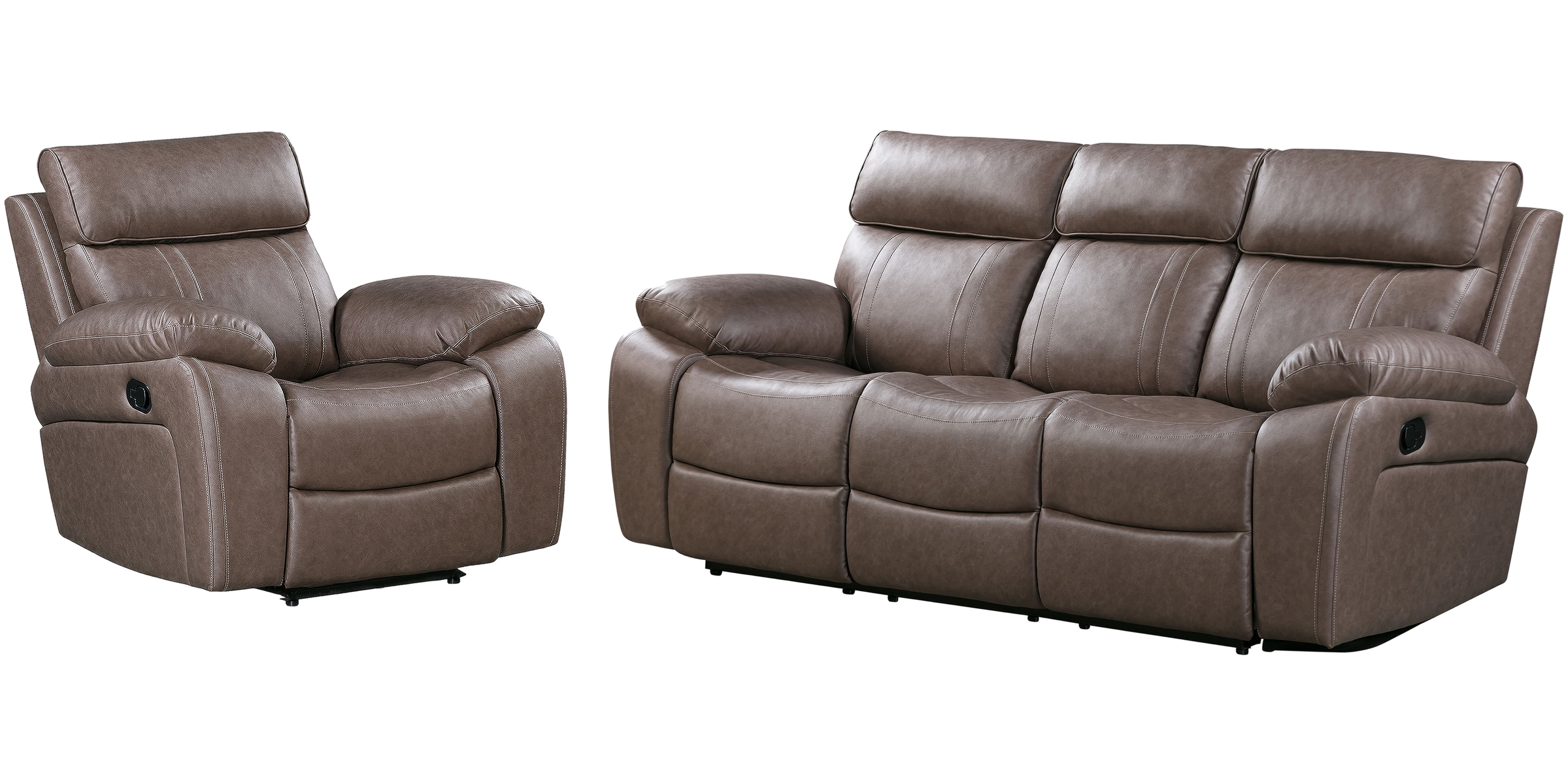 Manual Reclining Sofa and Recliner Set