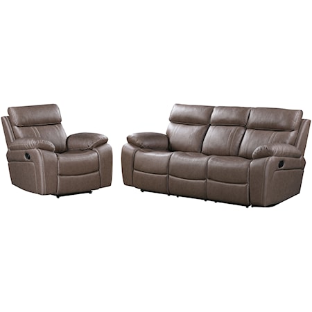 Manual Reclining Sofa and Recliner Set