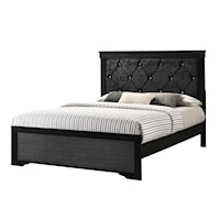 Twin Bed with Upholstered Headboard