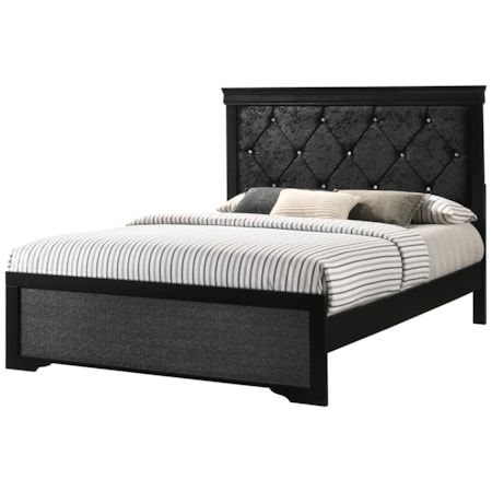 AMALFI BLACK QUEEN BED |