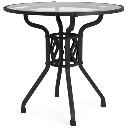 30" Rd. Glass-Top Bistro Table