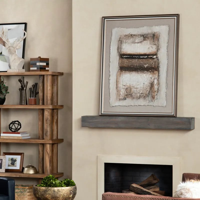 Warm Crackles Canvas Painting