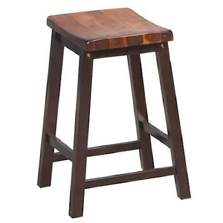 Casual 24" Saddle Barstool