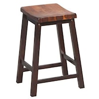 Casual 24" Saddle Barstool