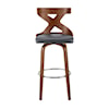 Armen Living Gayle 26" Swivel Upholstered Barstool