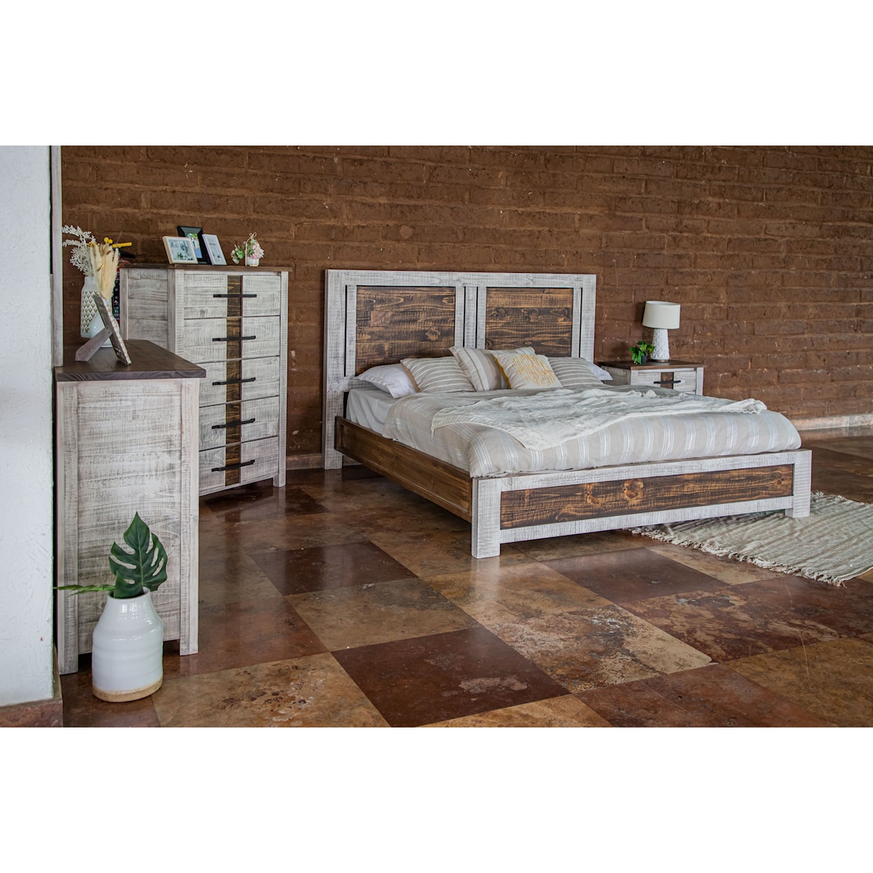 International Furniture Direct Tikal King Platform Bed