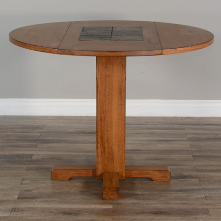 Drop Leaf Table with Slate Tiles