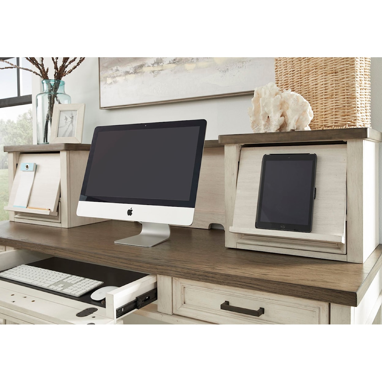 Aspenhome Caraway Pedestal Desk and Return