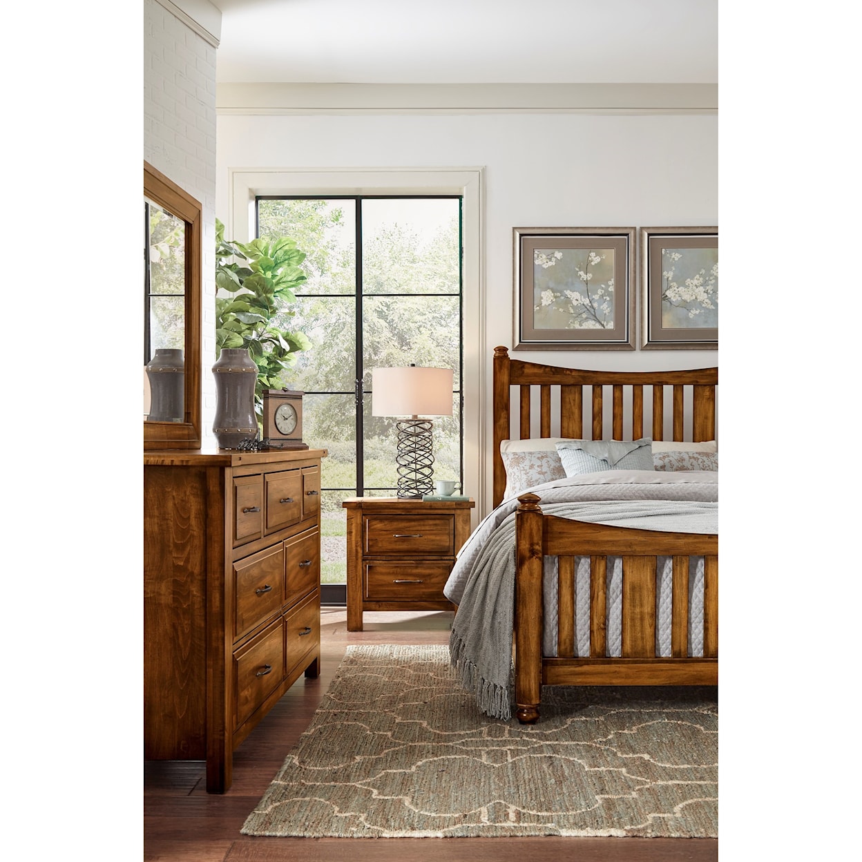 Artisan & Post Maple Road King Slat Poster Bed