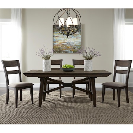 5-Piece Trestle Table Dining Set