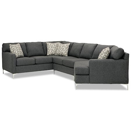 5-Seat Sectional Sofa w/ RAF Cuddler