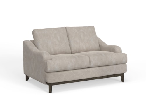 Mid-Century Modern Loveseat with Slope Arms